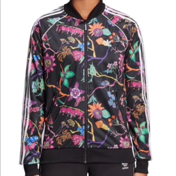 adidas Jackets & Blazers - Adidas floral track jacket